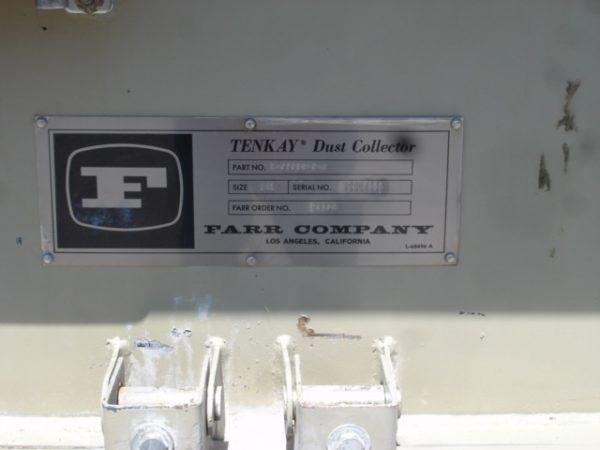 SOLD! Farr Tenkay 20L (6,000 CFM) Used Cartridge Dust Collector-4363