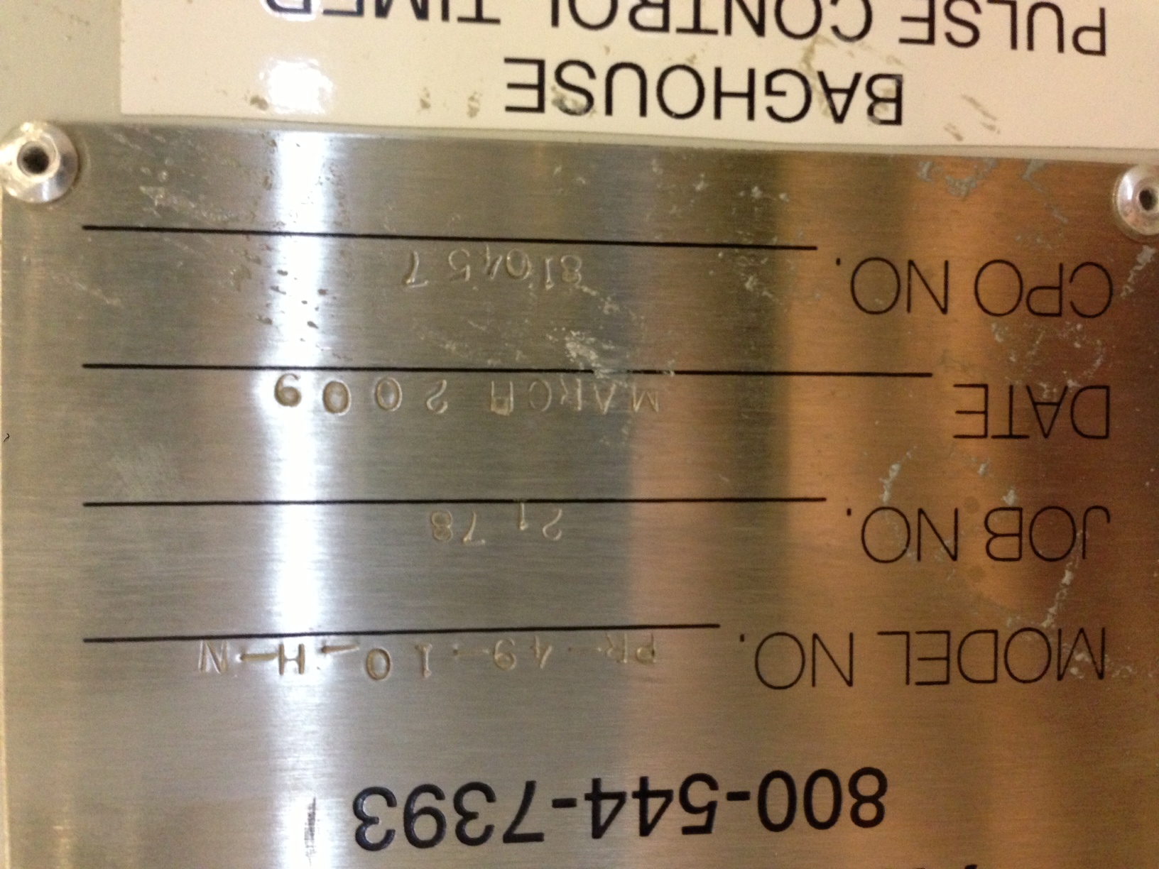 SOLD! Aeropulse PR-49-10-H-N (2,000 CFM) Used Pulse Jet Baghouse Dust Collector-4401 SOLD! Aeropulse PR-49-10-H-N (2,000 CFM) Used Pulse Jet Baghouse Dust Collector-4401