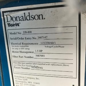Donaldson Torit DB-800 (700 CFM) Used Downdraft Bench-0