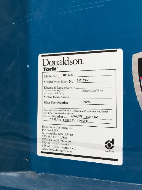 Donaldson Torit DFO 2-8 (4,000 CFM) Used Cartridge Dust Collector-0
